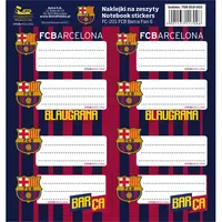 Samolepiace štítky na zošity FC Barcelona - 8ks, 708018002
