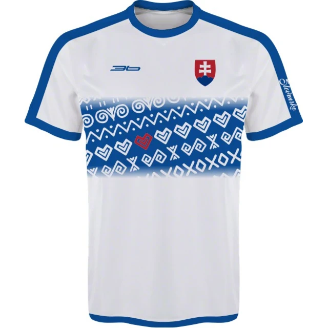 Futbalový dres Slovensko "Čičmany2" - biely
