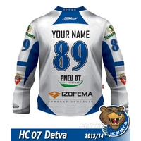 Hokejový dres HC 07 Detva REPLICA SIMPLE 2013/14 - svetlá verzia