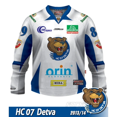 Hokejový dres HC 07 Detva AUTHENTIC 2013/14 - svetlá verzia