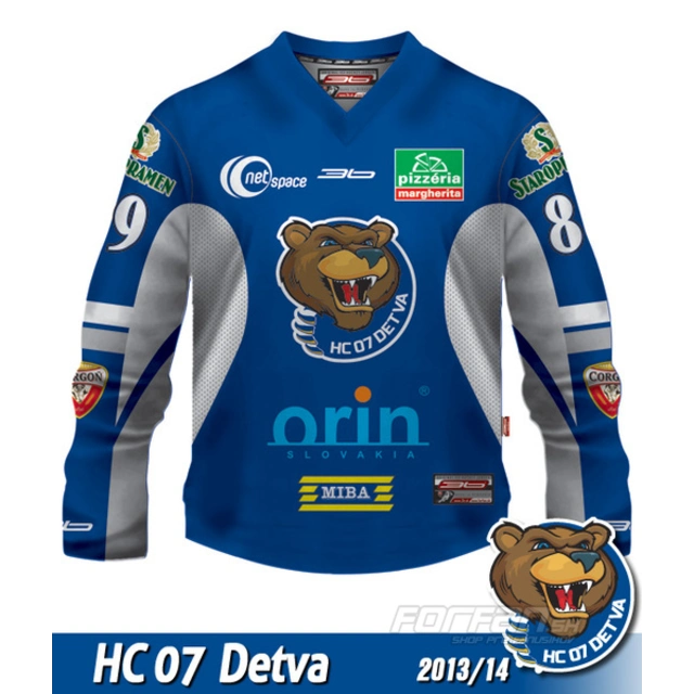 Hokejový dres HC 07 Detva REPLICA SIMPLE 2013/14 - tmavá verzia
