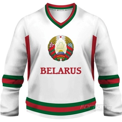 Bielorusko - fanúšikovský dres, biela verzia