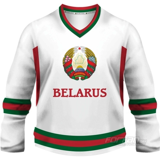 Bielorusko - fanúšikovský dres, biela verzia