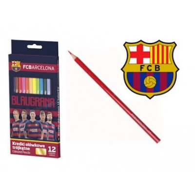 Ergonomické trojhranné farbičky 12ks FC BARCELONA, 312116005