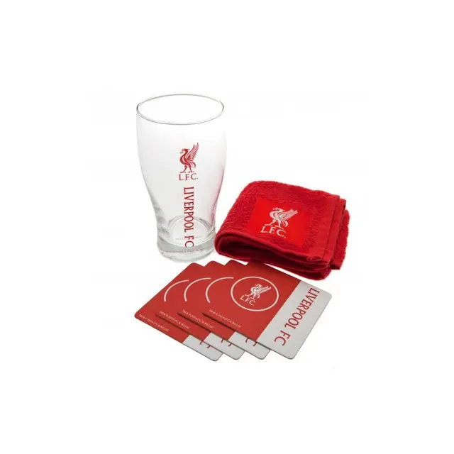 Sklenený pohár / minibar set LIVERPOOL F.C.