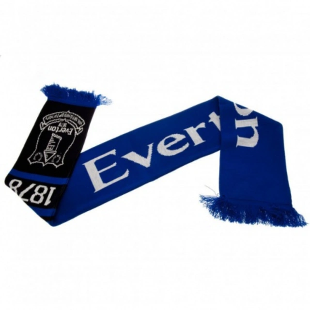 Pletený šál pre fanúšikov EVERTON F.C. Nero