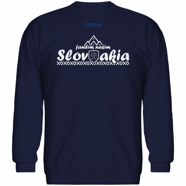 Bavlnená mikina bez kapucne  SLOVENSKO 0117