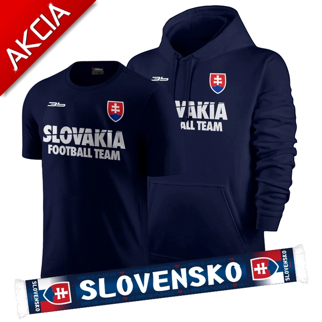 AKCIA SLOVAKIA FOOTBALL - Mikina + tričko + šál 