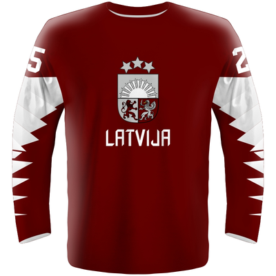 Fan hockey jersey Latvia 0219