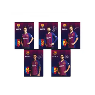 Zošit A5 štvorčekový FC Barcelona, 32 listov, mix vzorov, 102019004