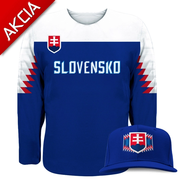 AKCIA 5  - Hokejový dres Slovensko "2018" - 0418 + snapback SVK