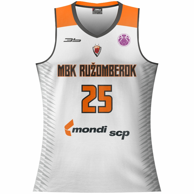 Basketbalový dres MBK Ružomberok svetlý 2018/2019