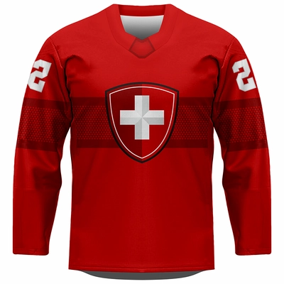 Fan Hockey Jersey Switzerland 0222