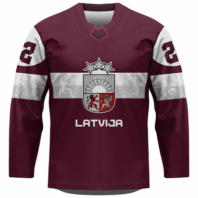 Fan Hockey Jersey Latvia 0222