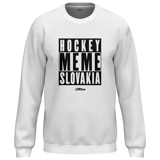 Bavlnená mikina bez kapucne Hockey Meme Slovakia 2301