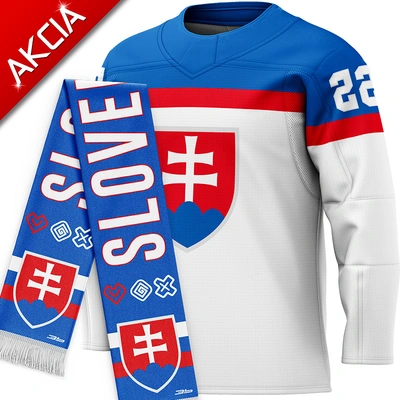 ACTION - Hockey jersey Slovakia 0122 + scarf SVK