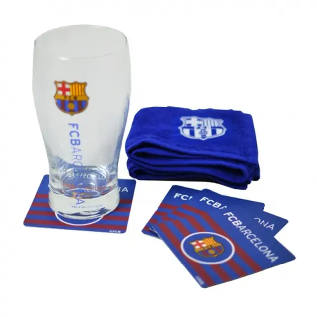 Sklenený pohár FC BARCELONA Mini Bar Set BL