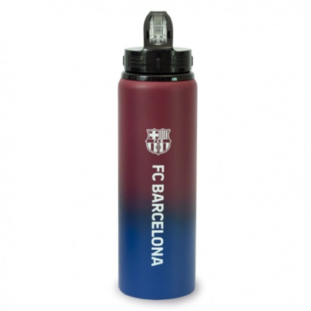 Hliníková fľaša s výsuvnou slamkou FC BARCELONA Fade Tritan, 750ml