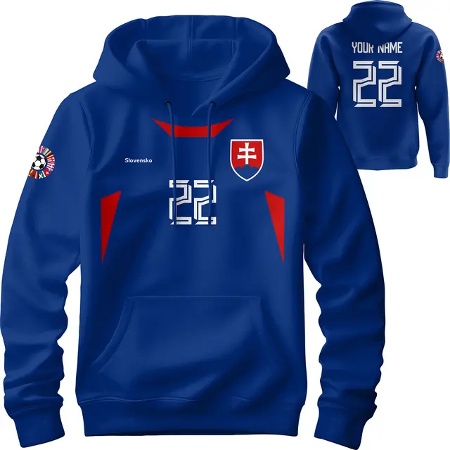 Bavlnená mikina s kapucňou Slovensko 2420