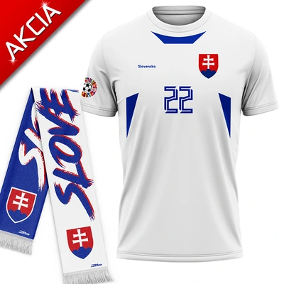 Futbalová akcia! - Fan dres Slovensko + Pletený šál