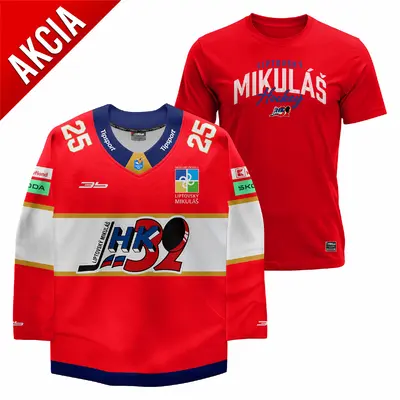 Vianočná akcia 2025 - Dres HK 32 Liptovský Mikuláš + tričko