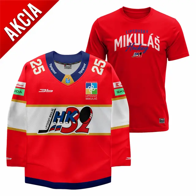 Vianočná akcia 2025 - Dres HK 32 Liptovský Mikuláš + tričko