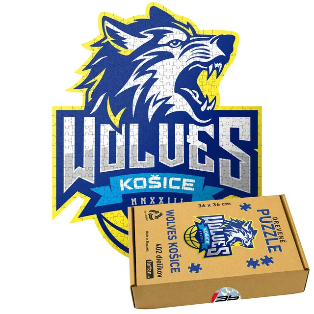 Drevené puzzle Košice Wolves - 402 dielov (36x36cm)