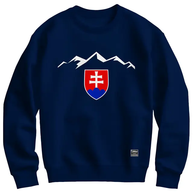 Bavlnená mikina bez kapucne Slovensko 2601