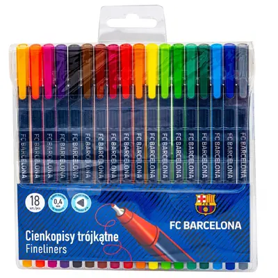 Liner AstraPEN FC Barcelona 0,4mm, sada 18ks, mix farieb, 202024901