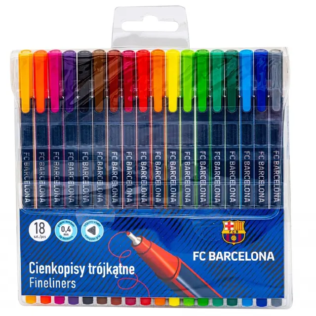 Liner AstraPEN FC Barcelona 0,4mm, sada 18ks, mix farieb, 202024901