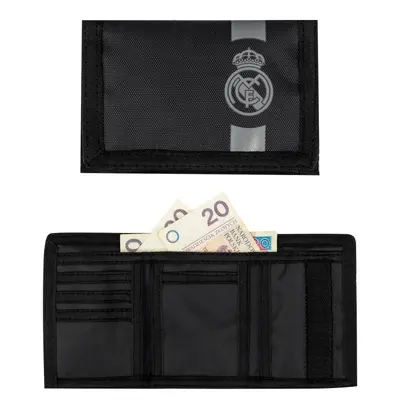 Peňaženka Real Madrid Black – textilná peňaženka na suchý zips, 504026004