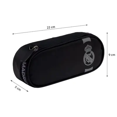 Jednokomorový peračník Real Madrid Black AC6 - školské puzdro, 503026078