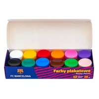 Temperové farby v kelímku FC Barcelona - 12 x 20 ml, 301123050