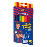 Ergonomické trojhranné farbičky 12ks FC Barcelona, 312023050