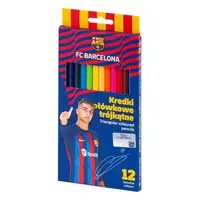 Ergonomické trojhranné farbičky 12ks FC Barcelona, 312023050
