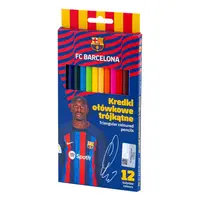 Ergonomické trojhranné farbičky 12ks FC Barcelona, 312023050