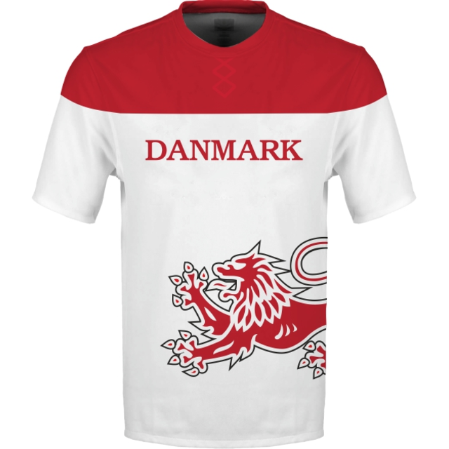 Sublimované tričko Dánsko vz. 2