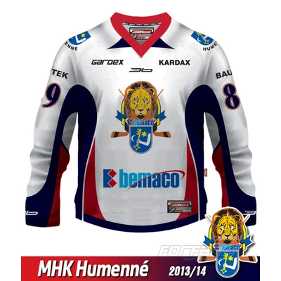 Hokejový dres MHK Humenné REPLICA SIMPLE 2013/14 - svetlá verzia