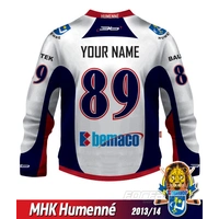 Hokejový dres MHK Humenné REPLICA SIMPLE 2013/14 - svetlá verzia