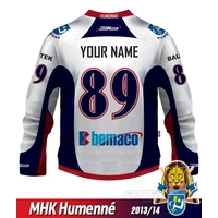 Hokejový dres MHK Humenné AUTHENTIC 2013/14 - svetlá verzia
