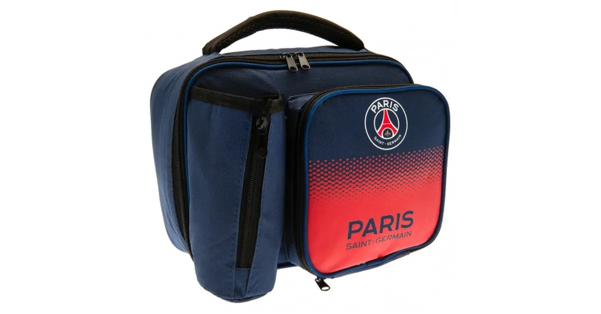 Borsa Termica Paris Saint Germain - Lunch Bag Fade Design, Per Pranzo, Con Tasca E Manico